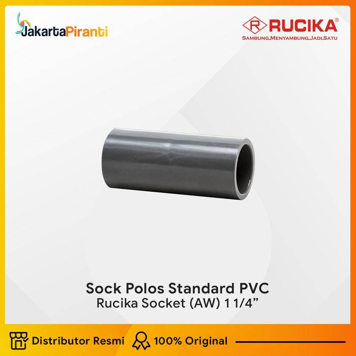 Gambar Rucika Socket Sock AW Rucika Sock Polos 1 - 1/4 Inch Standard PVC 100% Original Distributor Resmi dari Jakarta Piranti Kota Tangerang Selatan Tokopedia