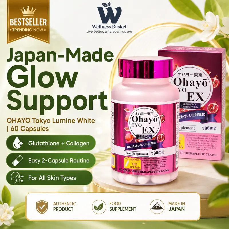 ohayo glutathione TYO Tokyo EX Lumine White ( 410mg Gluta total 700mg per capsule ) 100% MADE IN JAPAN Where Did the Bacteriostatic