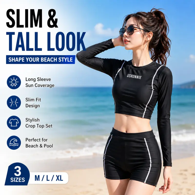 WAIKIKI'ZQ(SWIMSUIT*LoNIKKOb'#N205{C'Splice{Q'Rashguard{Z'For{T