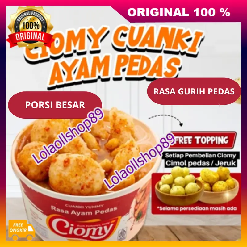 CUP BESAR Ciomy Cuanki Ayam Pedas Cuangki Ciomy Halal Non MSG ORIGINAL 0