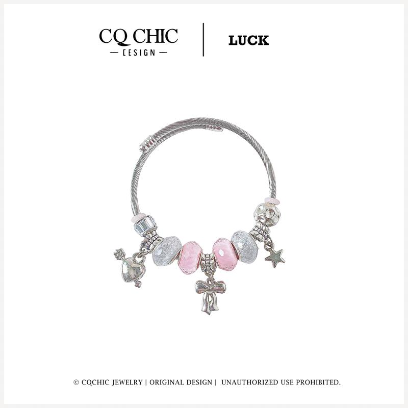 Vòng Tay Thủ Công Kawaii, CQ CHIC, Tự Làm, Thủ Công Dễ Thương, Màu Hồng, Phong Cách Nữ Tính, Thích Hợp Làm Vòng Tay Tình Bạn, Quà Tặng, Miễn Phí Dịch Vụ Thiệp Chúc Mừng Viết Tay, 5016