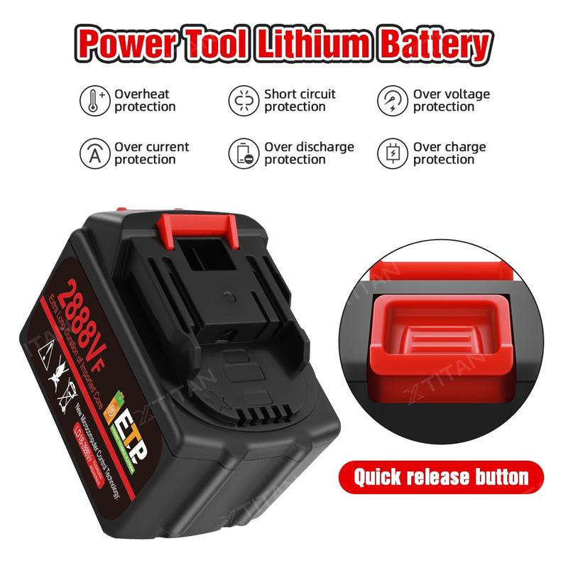 88V/388VF Cordless Drill Battery Rechargeable Lithium Li-Ion Battery/Angle Grinder/Electric Wrench/Car Washer/Chain saw 2