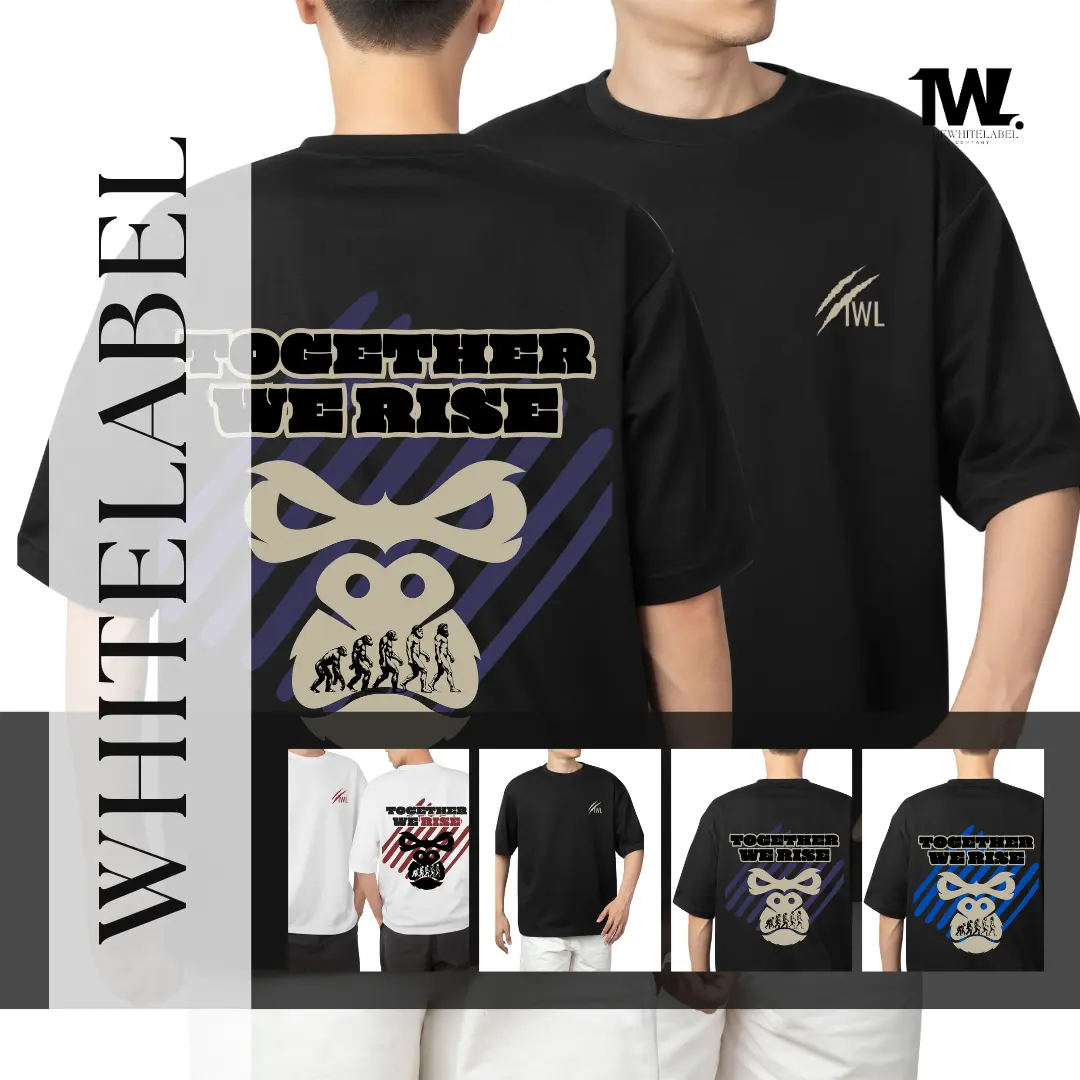 300GSM Premium Oversized "Together We RISE" T-shirt 100% Cotton Premium Quality TheWhitelabel Streetwear