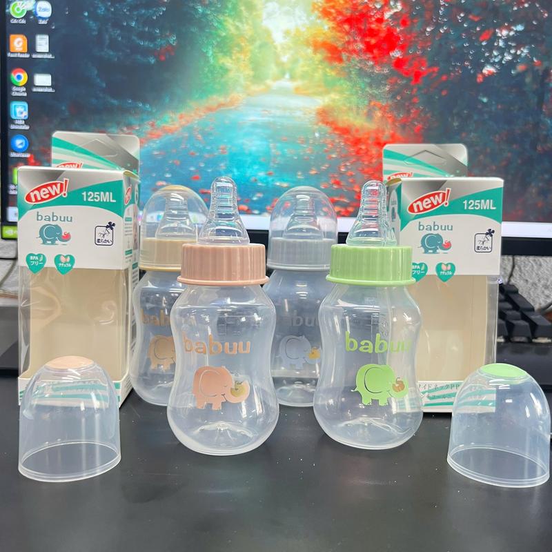 Bình sữa babuu cổ hẹp chất liệu nhựa pp 120ml 240ml 