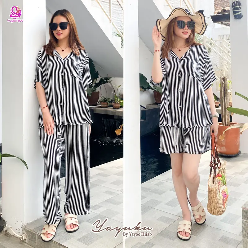Sheila One Set Salur Setelan Rumahan Wanita Kekinian Bahan Adem Lembut By Yayoehijab 6