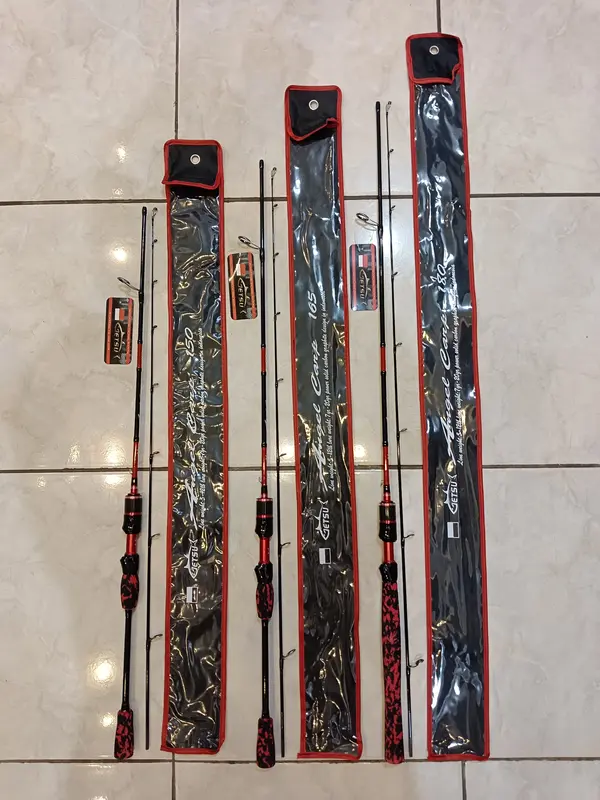 Joran Spinning Getsu Angel Carp | Stik Pancing Lentur Solid Carbon Line 5-12 lbs Medium Light Model Gagang Japan Style Full Busa Cocok untuk Mancing Ikan Mas Eva 150, 165, 180 cm 1