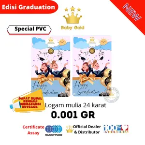 BABY GOLD EDIDI GRADUATION'S 0.001 GRAM LOGAM MULIA EMAS MURNI 24 KARA