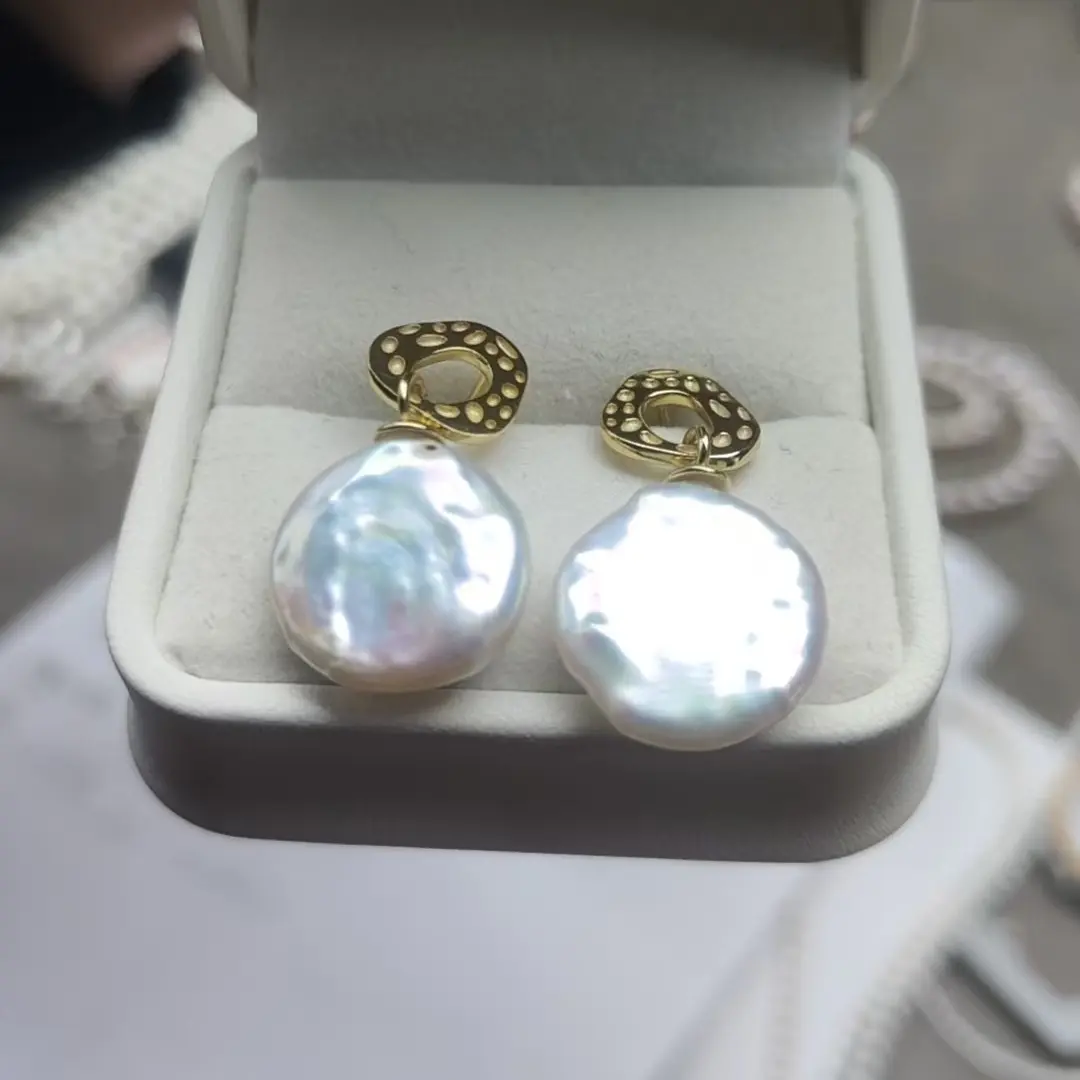 Fresh water pearl Baroque earrings