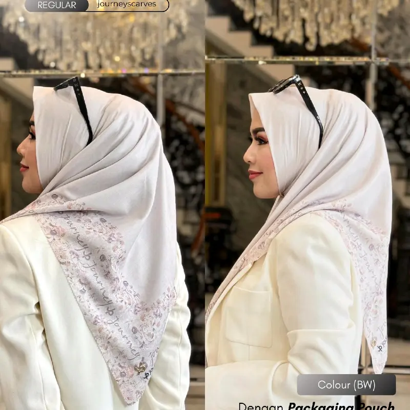Journey scarves Vanila series Hijab voal ultrafine segiempat Cantik 1