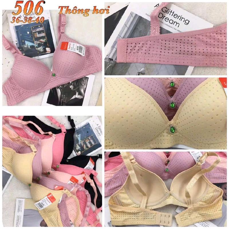 Combo 3 áo ngực nữ không gọng . áo lót nữ không gọng mút mỏng thông hơi Bản lưng 2 móc cài mã ( 506 )