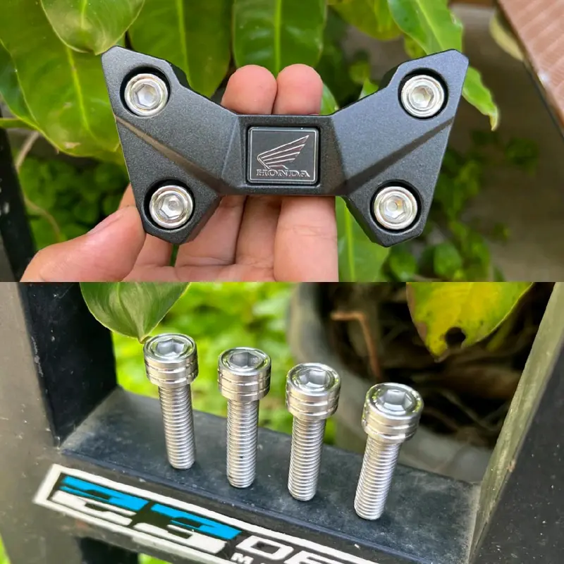baut raiser / klem stang stainless M8 (baut 12) CB150r Ninja R old rx king scorpio vixion dll 3