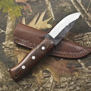 Ready Stock - Pisau Import Bushcraft Handmade dengan Sarung Kulit – Bushcraft Baja Karbon Tinggi | Camping  Kuat, Tajam & Klasik