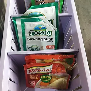 Rak Plastik Pratisi 3 Sekat / Storage Box / Keranjang Penyimpanan ATK Sabun Bumbu Kosmetik Serbaguna