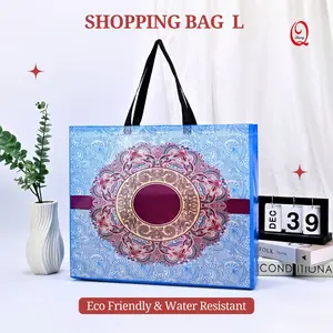 [1 pcs] Tas Lebaran Mudik Tas Belanja Ukuran Besar Edisi Natal Ramah Lingkungan Tas Spunbond Laminasi Tahan Air Berkapasitas Besar tas hajatan Tas Hampers anti-gores kresek berkat hajatan