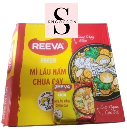 Mì Reeva vị lẩu nấm chua cay ( 30 gói) có gói nấm thật