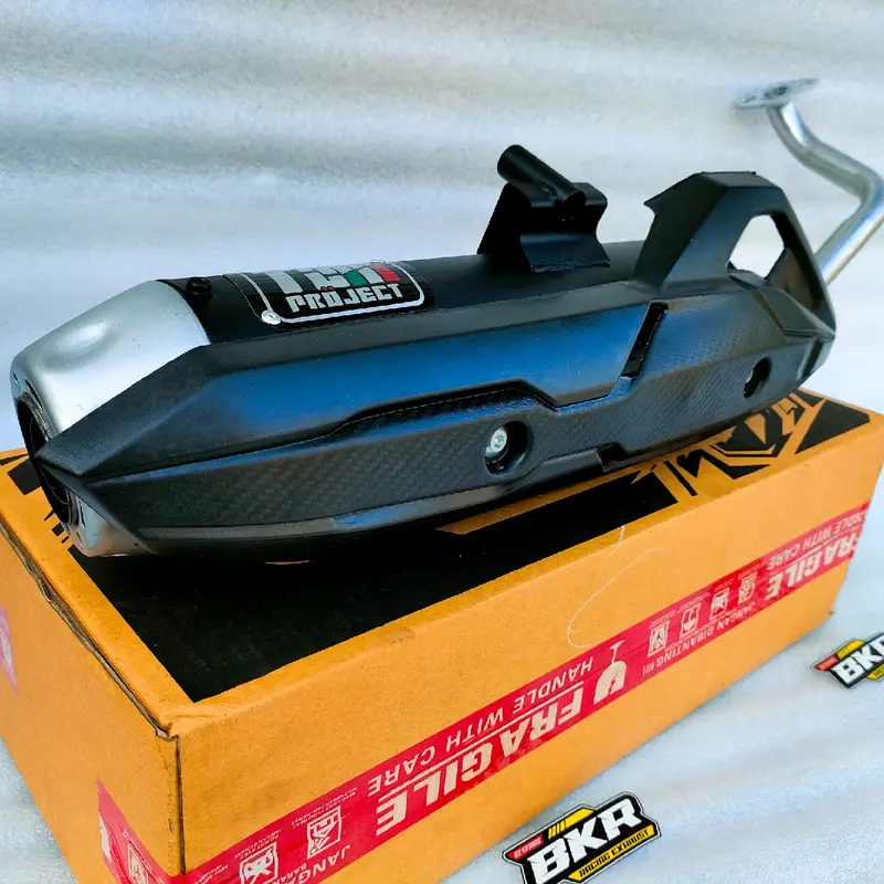 Knalpot TZM Project ngebas adem Beat Vario Scoopy PCX Nmax Aerox Mio Genio - Motorcycle Karbu Racing Silincer 3
