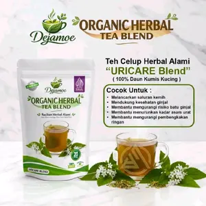 Dejamoe Teh Daun Kumis Kucing URICARE Blend 100% Alami isi 20 Tea Bag Melancarkan Saluran Kencing Teh Batu Ginjal Organic Herbal