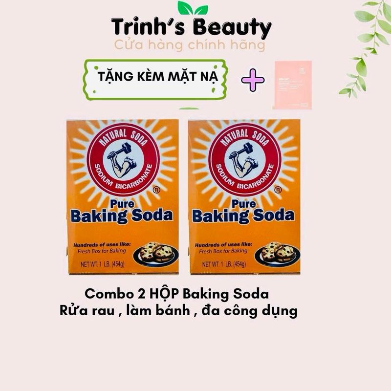 Combo 2 hộp  Bột đa năng Baking Soda bột nở , rửa rau , làm đẹp USA 454g