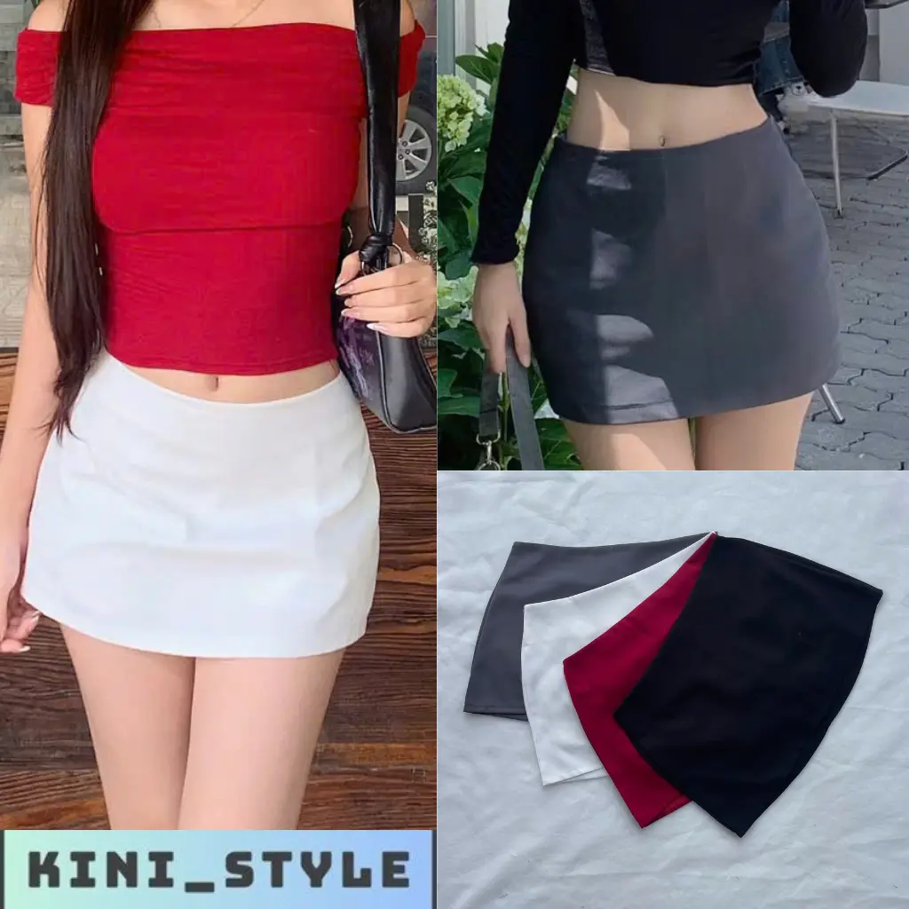 Chân váy ngắn cạp trễ y2k chất liệu cotton lạnh dưới 60 ký dễ phối đồ