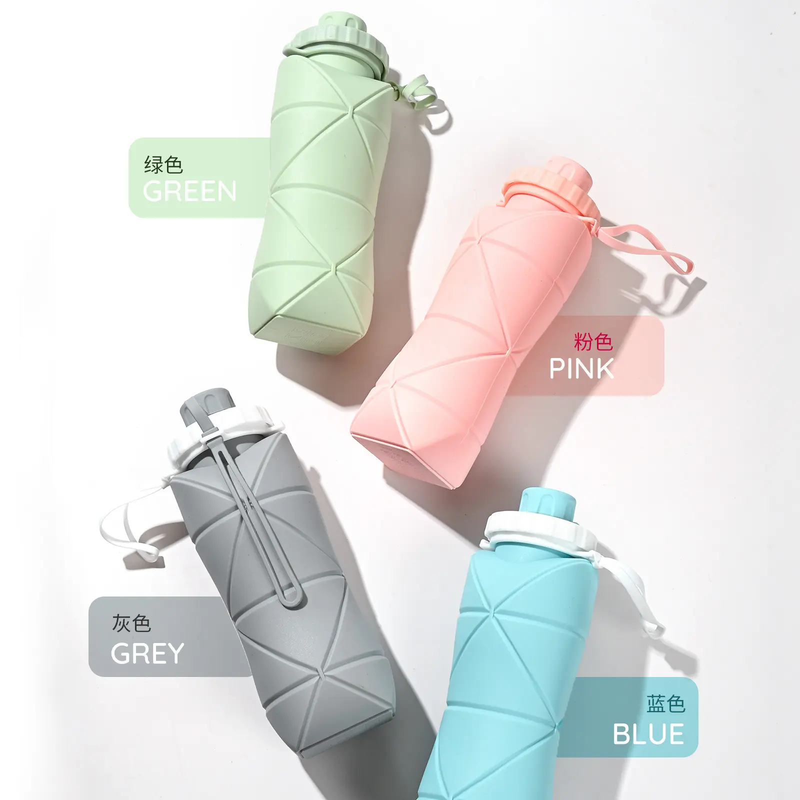JOM Foldable Water Bottle Premium Silicone Portable Reusable BPA Free Large Capacity Travel Gym Collapsible Bottles