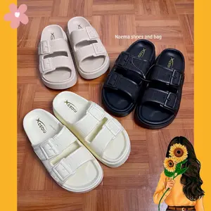 Sandal karet selop wanita wedges tinggi ban 2 cequi EH 2003B