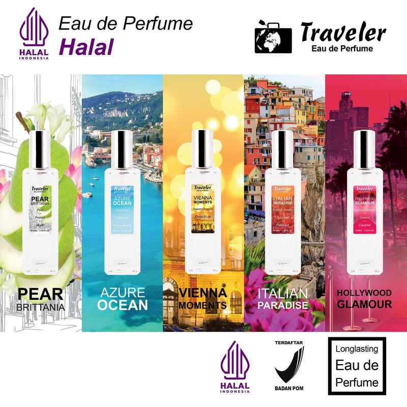 [ Parfum Halal ] Traveler Italian Paradise EdP Eau de Perfume Fresh Tahan Lama Elegant Wanita Pria Cewe Cowo Laki Best Seller Parfume Long Lasting 35ml BPOM | Wangi Bunga, Orange Floral, Tuberose, Jasmine, Rose, Mawar, Melati, Musk, Patchouli 6