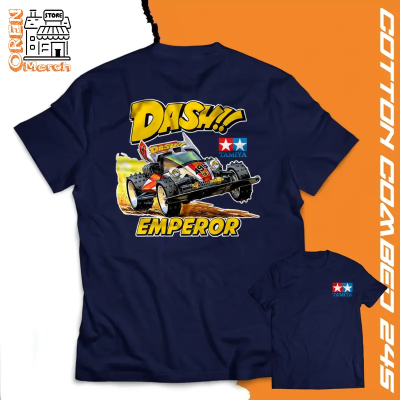 Kaos Tamiya Logo Mini 4WD Baju Dash Emperor - Cotton Combed 24s - Kain 3
