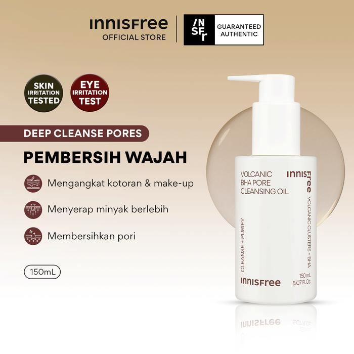 Gambar Innisfree Volcanic BHA Pore Cleansing Oil 150ml dari innisfree Indonesia Kota Tangerang Tokopedia