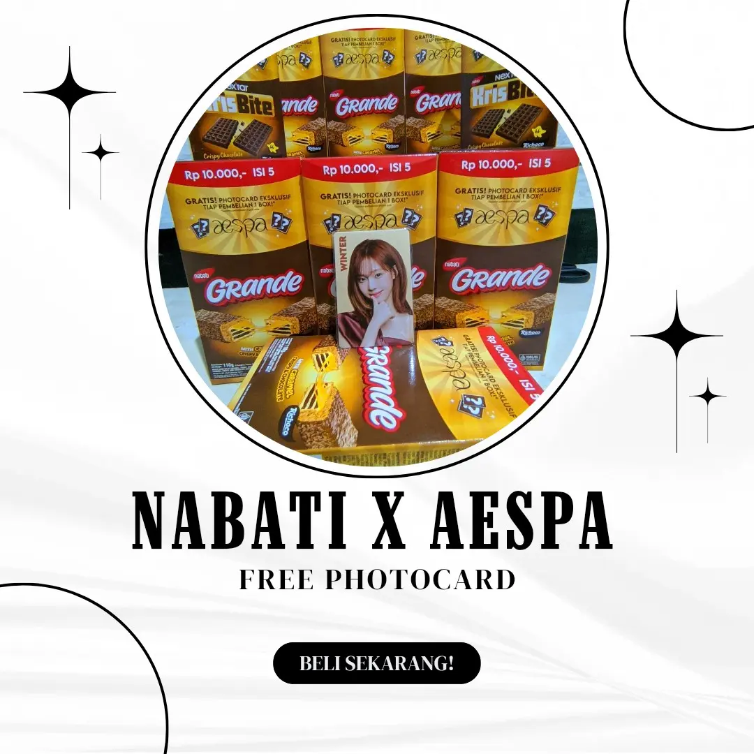 Nabati Grande 1 Box Gratis Photocard Aespa - Cookies & Food Camilan