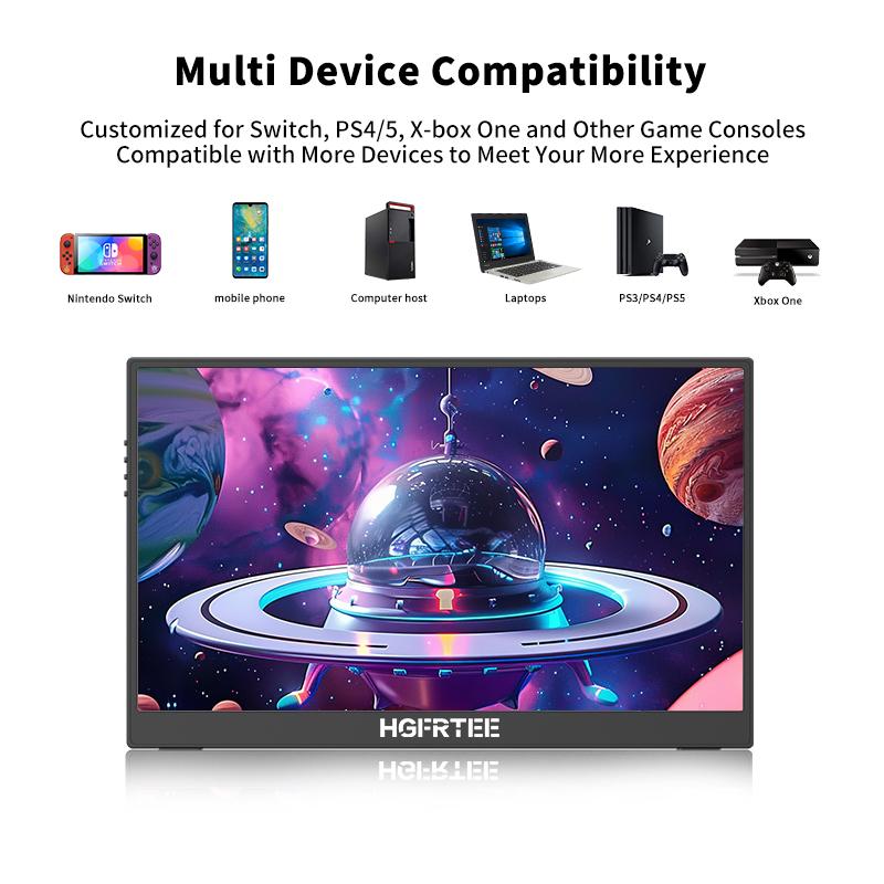 15.6" Portable Dual Monitor with Vertical Display | 1080P HDR IPS 120Hz Refresh Rate, Ultra-Thin USB-C FreeSync | Compatible with Mac, PS5/PS4, Laptop Gaming Extended Screen, Wall-Mountable and Portable Design 6