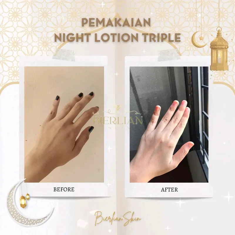 NIGHT LOTION WHITENING BIERLIAN SKINCARE-mencerahkan, melembabkan,memutihkan,menutrisi,stretchmarks 6