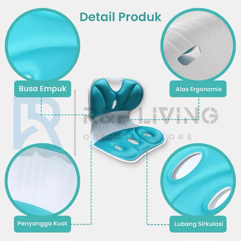 R&P [READY] Kursi Penyangga Portabel Penopang Punggung Chair Kursi Plastik Sandaran Kursi Postur Portable 4
