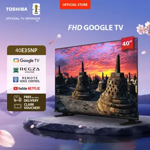 [FHD Google TV] [SPESIAL UNTUK INDONESIA] [KHUSUS ONLINE] Toshiba TV 40" FHD Google TV - Regza Engine PQ Technology Dolby Audio Remote Voice Control Wifi Bluetooth HDMI USB Digital DVB-T/T2 Signal Booster Sport Mode Optical Audio - 40E35NP
