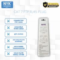 Gambar NYK Kepala Konektor RJ45 CAT 7 Gold Plated Cover Metal Shielded Plug - Isi 10 pc dari NYK Indonesia Kota Administrasi Jakarta Pusat 4 Tokopedia