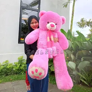 Boneka Teddy Bear Syal Boardir Love Jumbo 1.2 M b Boeka kado ultah cewek