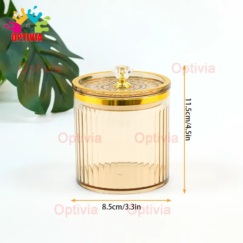 OPTIVIA Emas Snack Tray Kue Storage Jar Snack Bowl Tempat Saji Snack Cemilan Kotak Makanan Toples Lebaran Set Nampan Topless 6