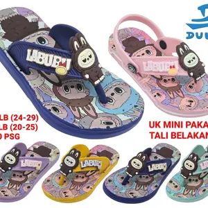 SANDAL JEPIT ANAK LABUBU DULUX 193D 193E BAHAN KARET EVA ANTI SLIP USIA 0-48 BULAN (0-4 TAHUN) Perempuan Kaki Selop Cowok Ungu Hiu