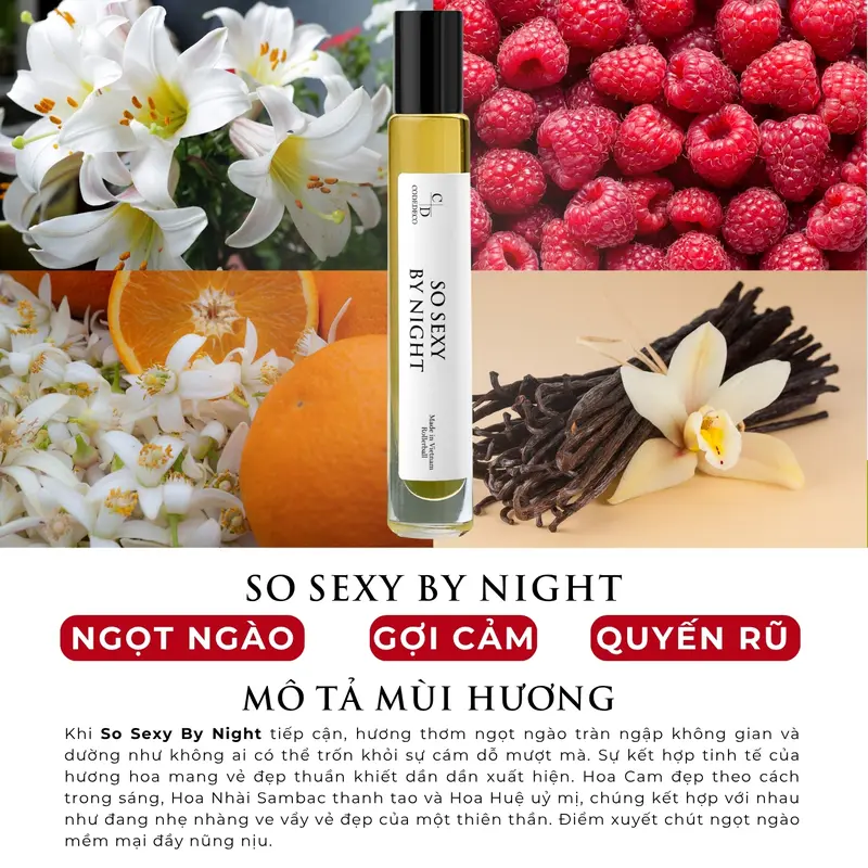 Tinh dầu nước hoa nữ CODEDECO So Sexy By Night 10ml dạng lăn Perfume Cosmetic 1