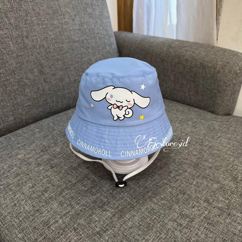 Topi Bucket Anak Perempuan Laki-laki Kuromi, Melody, dan Cinnamoroll 9