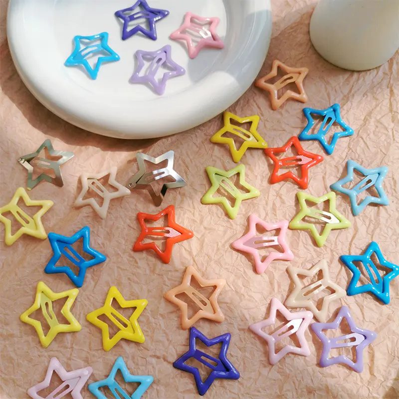 MSS-(COD)Jepit Rambut Bentuk Bintang Hair Clips Bintang Aksesoris Rambut Wanita Pin Rambut Bintang Warna Warni (BELI LOKAL) 2
