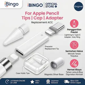 Apple Pencil Cap Top Magnetic Adapter 1st Generation Caps Aksesori Pengganti Apple Pencil Charger Adapter/Apple Pencil Tip Nib Compatible with Apple Pencil 1&2 Gen
