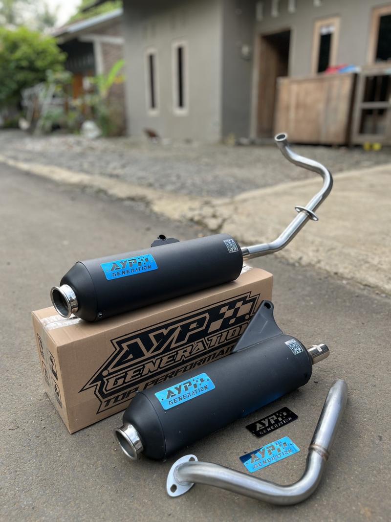 Product Introduction of Knalpot AYP GENERATION Moncong ke kenochi  inlet 28-32 out 50 pnp all metik vario,aerox,pcx,beat,dll bebas request saringan Motor 51