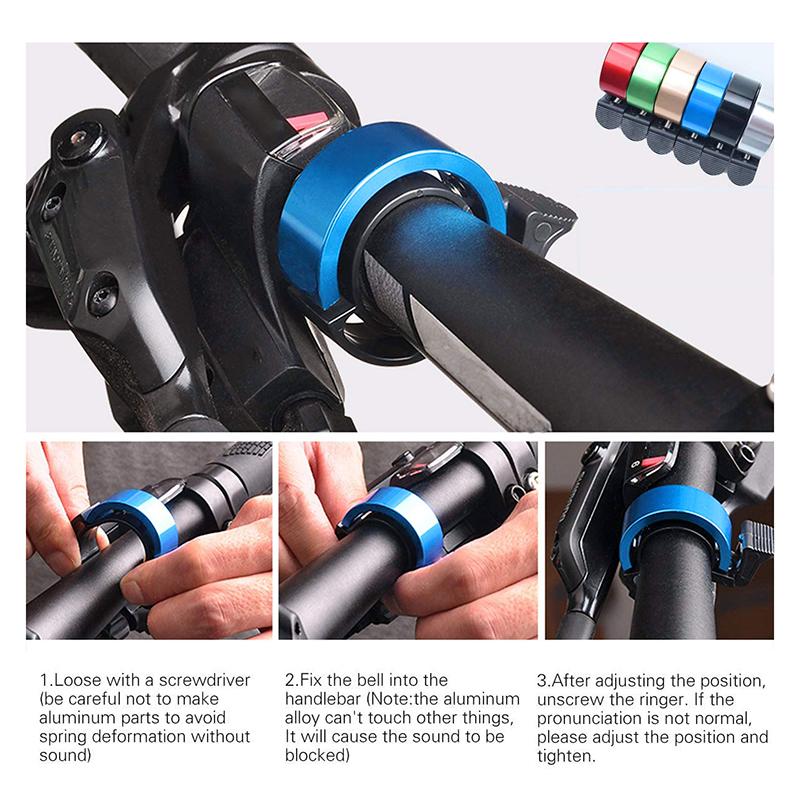 Product Introduction of Personalized Invisible Bicycle Bells Anti-Rust Bicycle Ring Alarm Thumb Bells For MTB Road Bike Cycling Horn Bicycle Cycling Accessories Bicycle Handlebar Ring Corrosion-Resistant 2