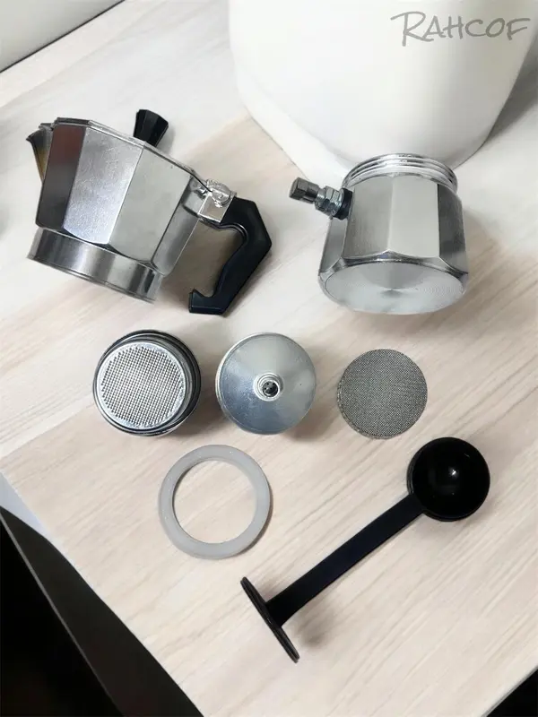 Mokapot Modifikasi include Adaptor Pompa (pentil) free Temper takar dan Puckscreen/ Moka pot Modif Pompa / Adaptor Pompa (pentil) 2