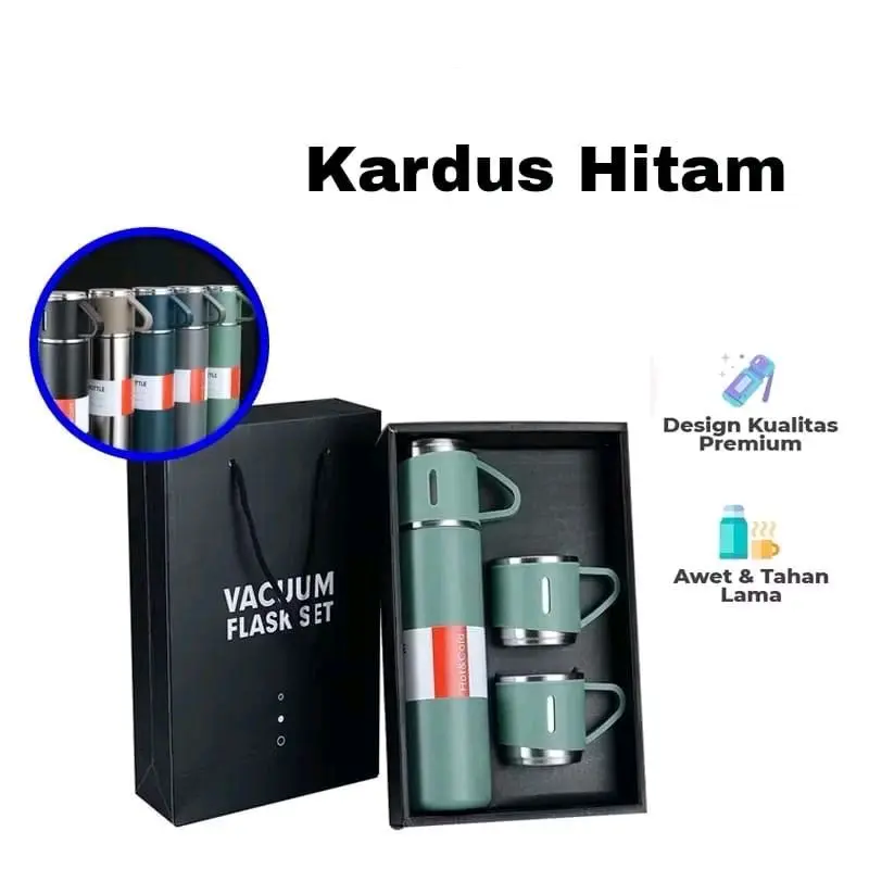 Termos Sultan Vacuum Flask Set / Good Mood Vibe Premium 500 ML Panas Dingin 3