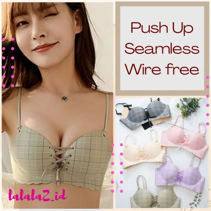 A008 / BRA SEAMLESS PUSH UP TANPA KAWAT / BH KAIT 3 BUSA TEBAL / PAKAIAN DALAM WANITA / ANTI NYEPLAK / WIRELESS WIRE FREE