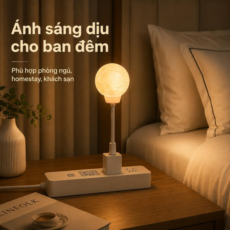 Đèn ngủ thông minh - Mẫu mới dùng qua USB - Đèn đội đầu cho phòng ngủ - Đèn hỗ trợ giấc ngủ tại nhà - Loại cắm điện