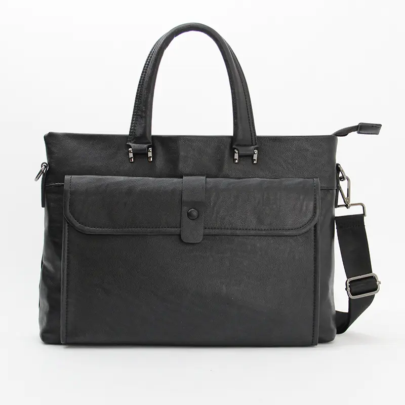 Men's business briefcase handbag large capacity horizontal computer file bag commuting business trip single shoulder oblique span men's bag