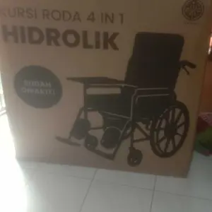 Kursi Roda Hidrolik + Meja Makan ALKESPRO - Sandaran Hidrolik Anti Ribet | ZYRO.SHOP