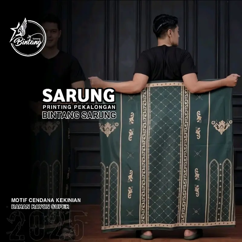 BINTANG SARUNG [RAYON PREMIUM]-Sarung New Arrival Sarung Gloyor Dewasa Motif terbaru Kekinian Santri Ramadhan 2025  Nyaman Muslim Pekalongan 2